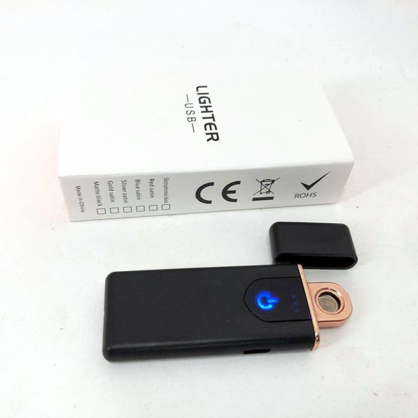 Электрозажигалка USB ZGP ABS, сенсорная зажигалка электрическая спиральная. Цвет: черный 00023021 фото