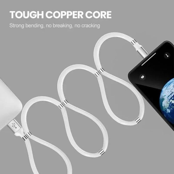 Вічний кабель із магнітними вставками для заряджання micro USB 1 метр 00017390 фото