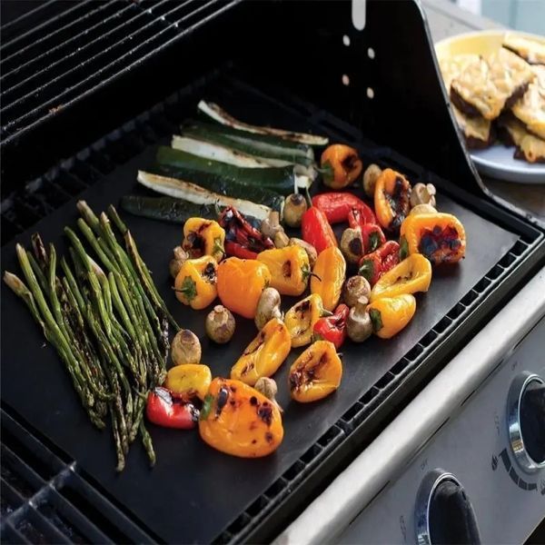 BBQ Гриль мат портативный антипригарный 33 * 40 см 3 шт BBQ grill sheet 00013118 фото