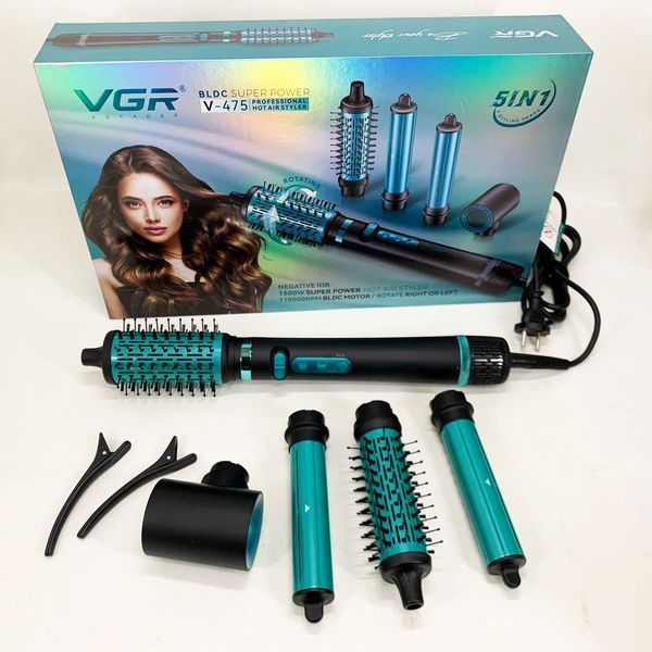 Фен-стайлер VGR 5 в 1 V-475. Колір: чорний 00014963 фото