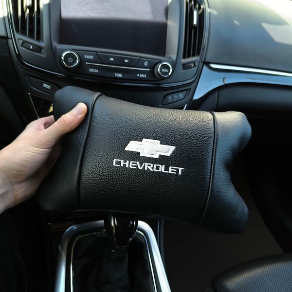 Автомобильные подушки Chevrolet из натуральной итальянской кожи + кожаный брелок в подарок 00016881 фото