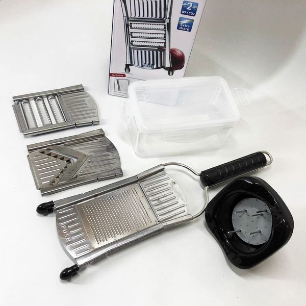 Універсальна овочерізка кухонний рубанок Овочерізка Nicer Dicer SPEED, ручна овочерізка мультислайсер 00019702 фото