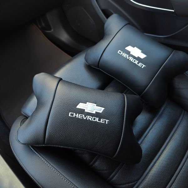 Автомобильные подушки Chevrolet из натуральной итальянской кожи + кожаный брелок в подарок 00016881 фото