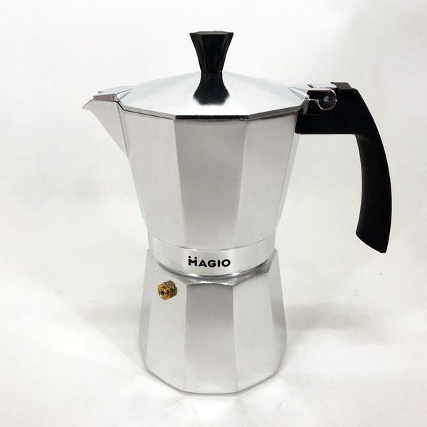 Гейзерна кавоварка Magio MG-1002 300 мл, гейзер для кави, кавоварка гейзерного типу, кавоварка для дому 00018675 фото