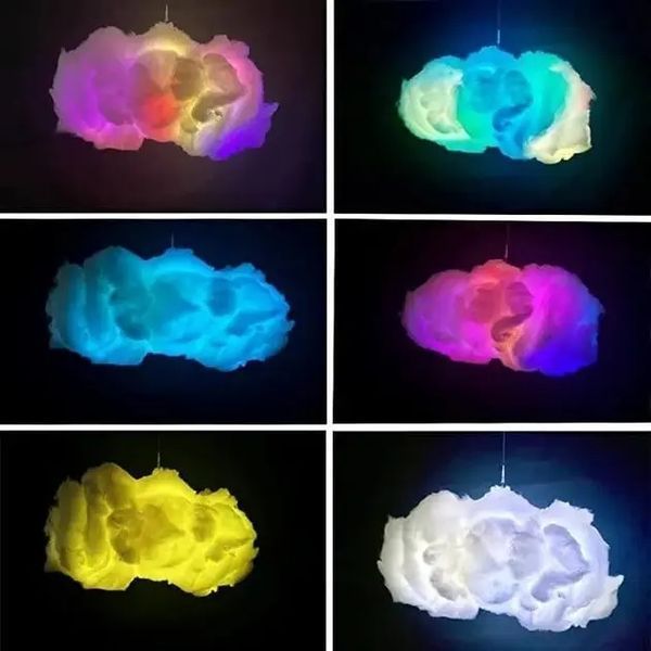 Подвесной 3D LED светильник в виде облака с пультом 00022149 фото