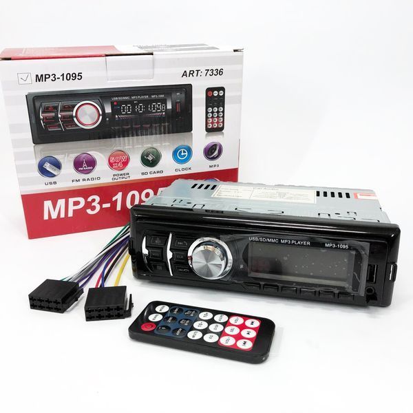 Автомагнітола MP3 1095/7336 BT ISO зі знімною панеллю 1DIN 4х50Вт, Автомагнітола стерео звук 00016810 фото