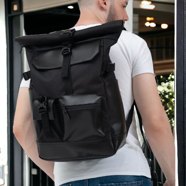 Рюкзак Rolltop мужской женский для путешествий и ноутбука, Ролтоп большой для города 00018293 фото