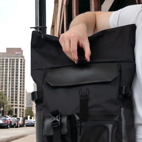 Рюкзак Rolltop мужской женский для путешествий и ноутбука, Ролтоп большой для города 00018293 фото