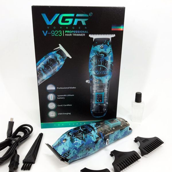 Тример для волосся та бороди професійний VGR V-923 акумуляторний з LED-індикатором 00014567 фото