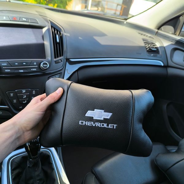 Автомобильные подушки Chevrolet из натуральной итальянской кожи + кожаный брелок в подарок 00016881 фото