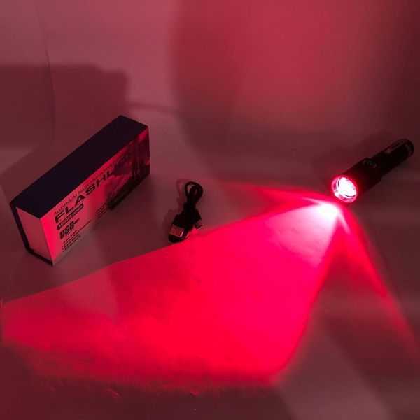 Ручний ліхтар PLD-1812-T6 (red) 1x18650, Водонепроникний ліхтар, Потужний акумуляторний лед ліхтарик 00023002 фото