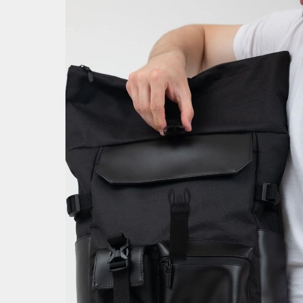 Рюкзак Rolltop мужской женский для путешествий и ноутбука, Ролтоп большой для города 00018293 фото