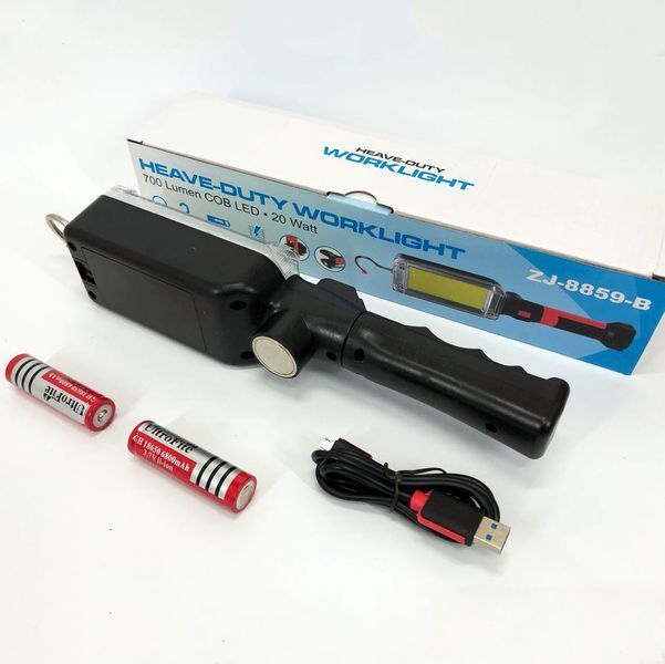 Фонарь кемпинговый ZJ-8859-COB-3 аккумуляторный 18650 х 2, зарядка от micro USB, с магнитом и крючком 00022915 фото