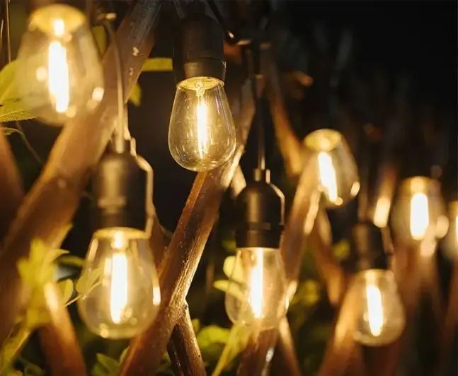 Ретро гирлянда на мощной солнечной батарее 5 м 15 лампочек Bulbs 00024807 фото