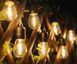 Ретро гирлянда на мощной солнечной батарее 5 м 15 лампочек Bulbs 00024807 фото 3