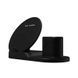 Быстрая беспроводная зарядка подставка Qi Wireless Fast Charger 3 в 1 для телефона (док станция), черная 00017940 фото 2