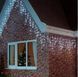 Різнокольоровий новорічна святкова гірлянда бахрома 120 led прозорий провід 3х0.5 м 00024720 фото 9