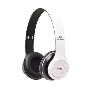 Білі Бездротові Навушники Wireless P-47 Bluetooth + MicroSD + FM Радіо 00024420 фото