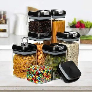 Органайзери для сипучих кухни Food Storage Container 5 Контейнерів | Набір пластикових контейнерів для круп 00020357 фото