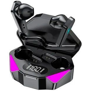 Беспроводные наушники Smart TWS X15 с зарядным кейсом павер банком вакуумные игровые bluetooth 5.0 с RGB LED подсветкой и шумоподавлением 00023883 фото