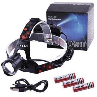 Фонарь налобный X-Balong XQ-218-HP50 аккумуляторный LED zoom с функцией Power Bank 3 режима работы 00022934 фото