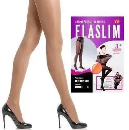 Женские сверхпрочные колготки elaslim 80 den, c компрессионным эффектом для коррекции фигуры 00024014 фото
