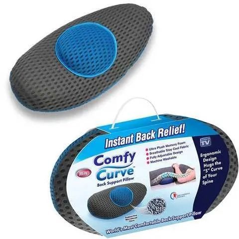 Ортопедична подушка Comfy Curve Сіро синя для сидіння спини хребта 00014690 фото