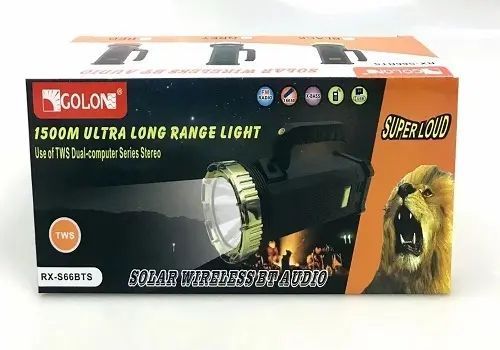 Фонарь GOLON RX-S66BTS с радио и солнечной панелью 00023115 фото