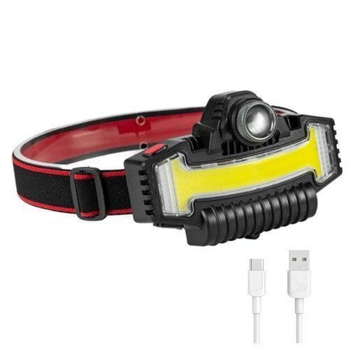 Налобний ліхтарик Bailong BL-W685-LTS+COB+RGB, 5 режимів, водостійкий, ударостійкий, USB кабель Type-c 00022984 фото