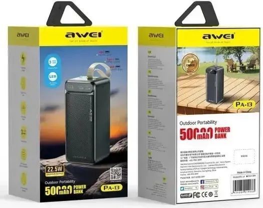 Мобільний акумулятор (Power Bank) AWEI PA-13 50000 mAh 22.5W 00017888 фото