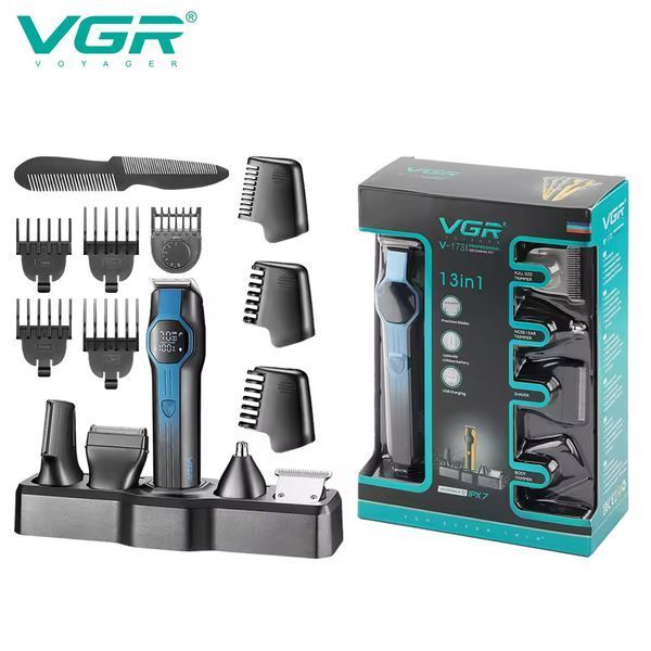 Набор для стрижки VGR V-173 BLUE 13 в 1 00014858 фото