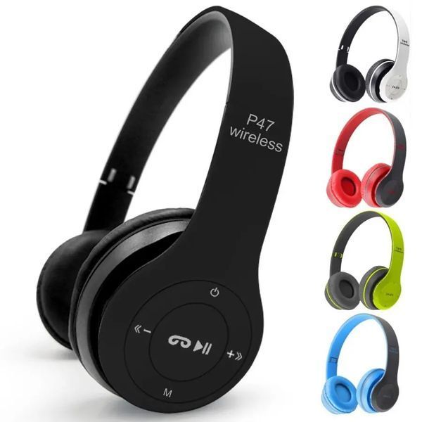 Белый Беспроводные Наушники Wireless P-47 Bluetooth + MicroSD + FM Радио 00024420 фото