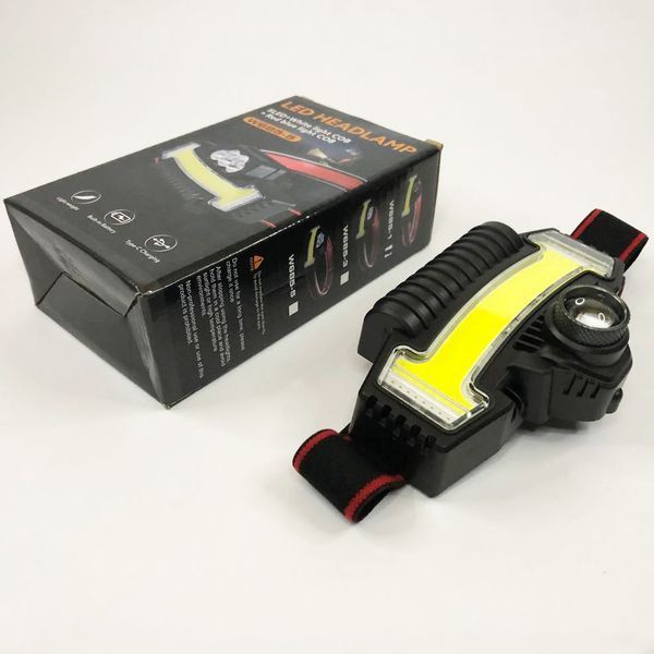 Налобний ліхтарик Bailong BL-W685-LTS+COB+RGB, 5 режимів, водостійкий, ударостійкий, USB кабель Type-c 00022984 фото