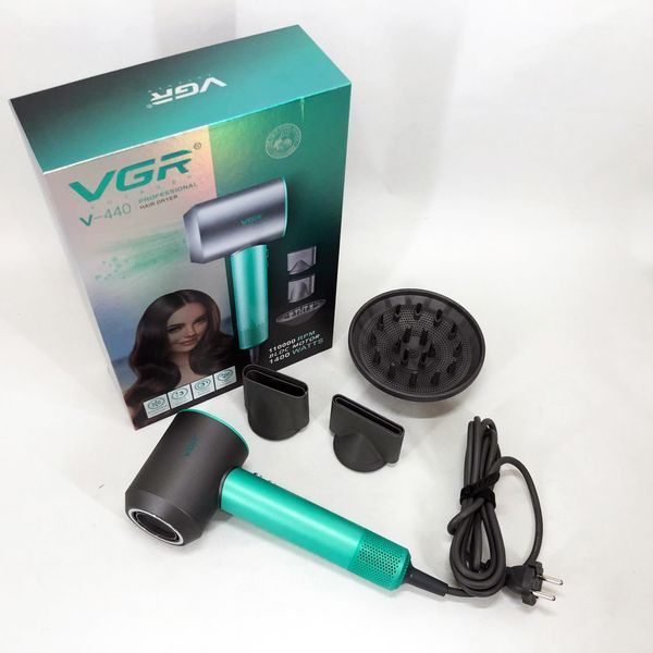 Фен профессиональный vgr v-440. цвет: зеленый 00014808 фото