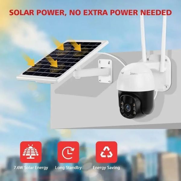 Поворотна погодозахисна сонячна камера безпеки 4G solar cam 1080P 00017367 фото