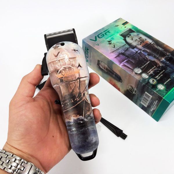 Акумуляторна машинка для стрижки vgr v-690 від usb нержавіюча сталь, підстригальна машинка 00014401 фото