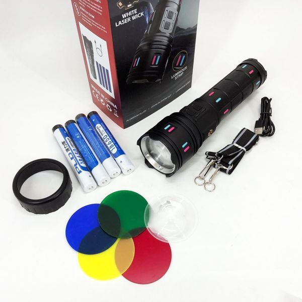 Ліхтар AK177-WHITE LASER LED PM60-TG, Топ-ліхтарик ліхтарик світлодіодний акумуляторний портативний 00023059 фото