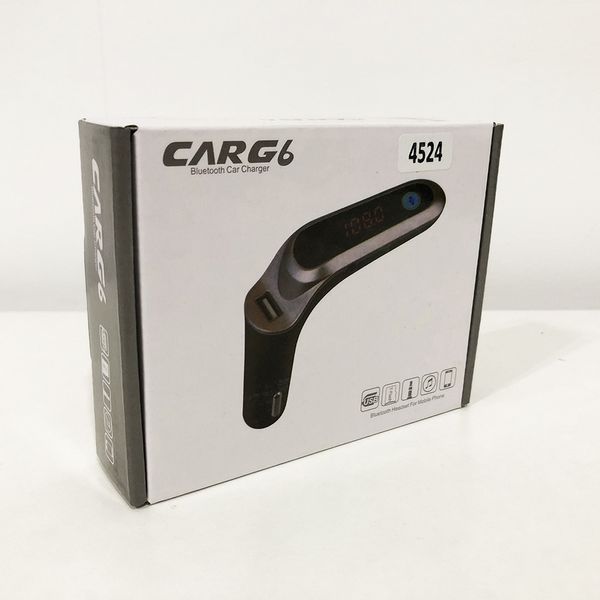 FM модулятор CAR G6 Bluetooth USB AUX MicroSD трансмиттер, блютуз модулятор в машину. Цвет: черный 00017008 фото