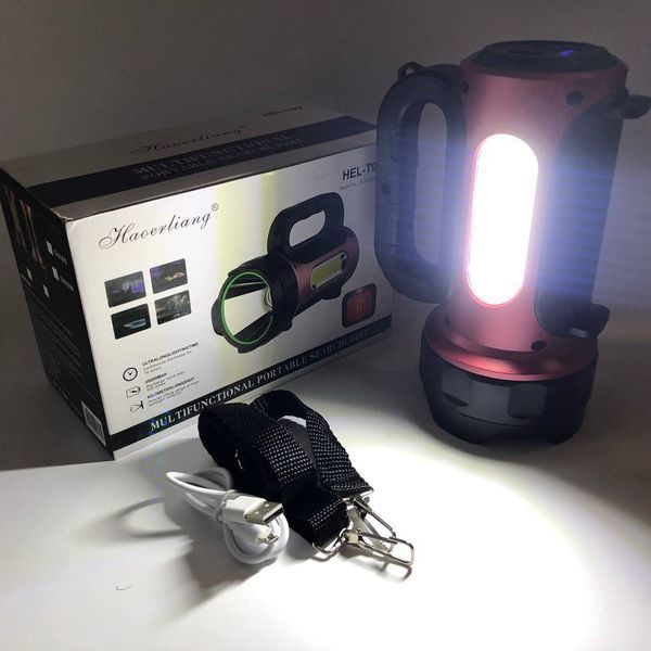 Ліхтар переносний кемпінг T93-LED+COB з функцією PowerBank, повербанк, сонячна батарея 00023553 фото