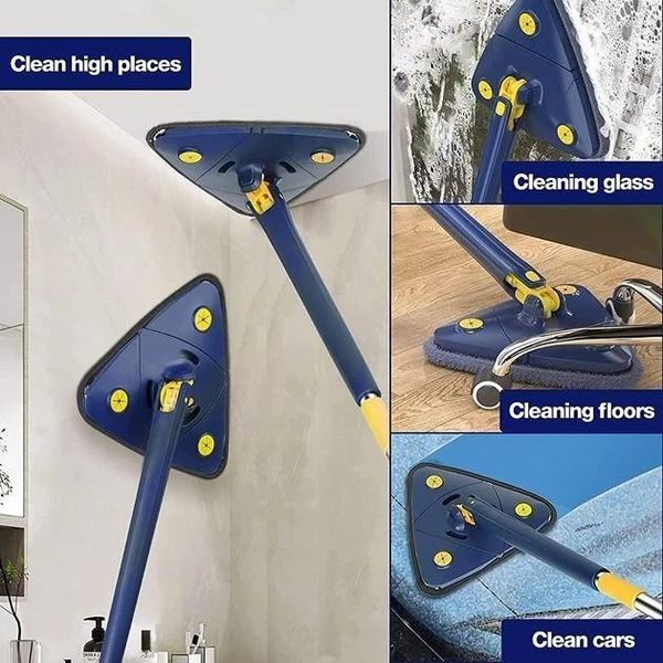 Треугольная швабра с функцией поворота на 360 Multi function Mop MA-89, Швабра с отжимом лентяйка 00013668 фото