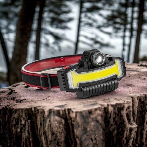 Налобний ліхтарик Bailong BL-W685-LTS+COB+RGB, 5 режимів, водостійкий, ударостійкий, USB кабель Type-c 00022984 фото