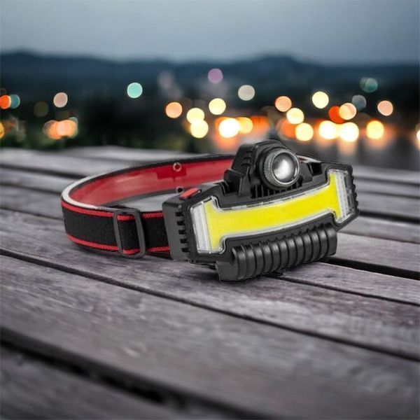 Налобний ліхтарик Bailong BL-W685-LTS+COB+RGB, 5 режимів, водостійкий, ударостійкий, USB кабель Type-c 00022984 фото