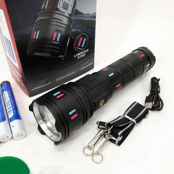 Ліхтар AK177-WHITE LASER LED PM60-TG, Топ-ліхтарик ліхтарик світлодіодний акумуляторний портативний 00023059 фото