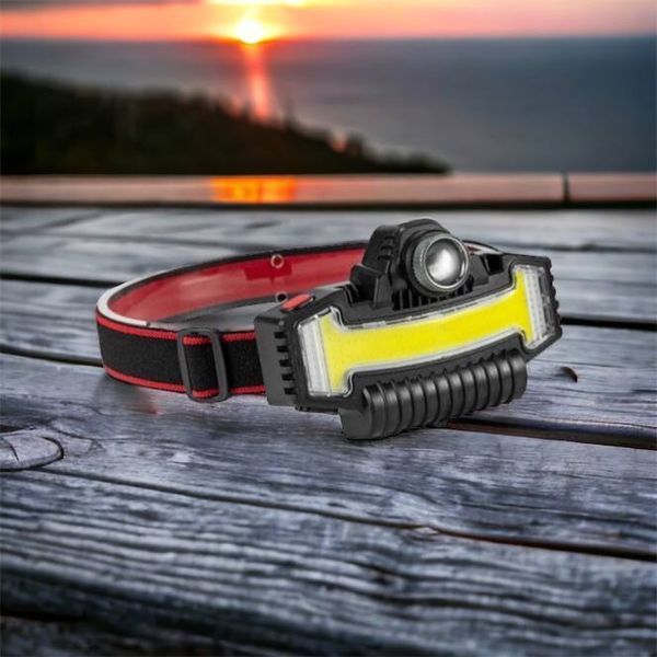 Налобний ліхтарик Bailong BL-W685-LTS+COB+RGB, 5 режимів, водостійкий, ударостійкий, USB кабель Type-c 00022984 фото