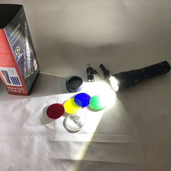 Ліхтар AK177-WHITE LASER LED PM60-TG, Топ-ліхтарик ліхтарик світлодіодний акумуляторний портативний 00023059 фото