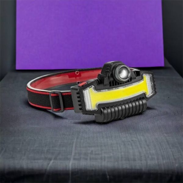 Налобний ліхтарик Bailong BL-W685-LTS+COB+RGB, 5 режимів, водостійкий, ударостійкий, USB кабель Type-c 00022984 фото