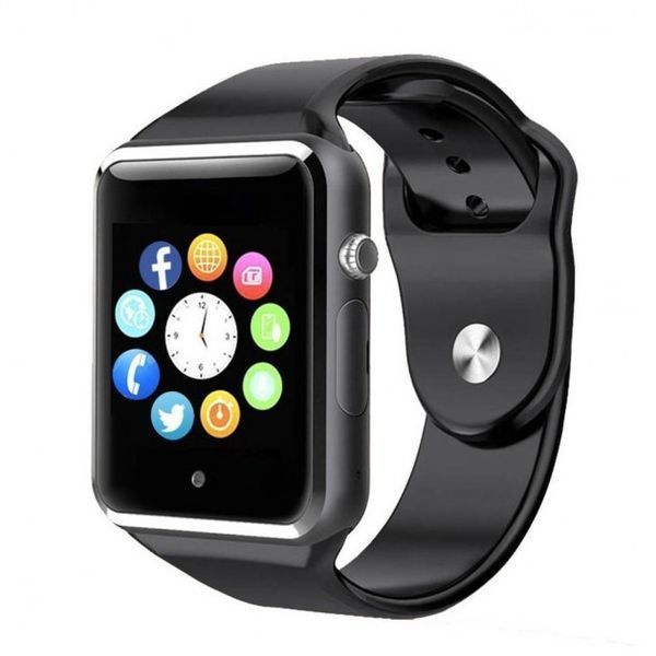 Смарт-часы Smart Watch A1 умные электронные со слотом под sim-карту + карту памяти micro-sd. Цвет: черный 00022423 фото