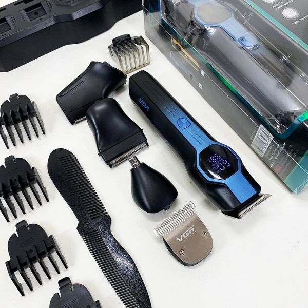 Набор для стрижки VGR V-173 BLUE 13 в 1 00014858 фото