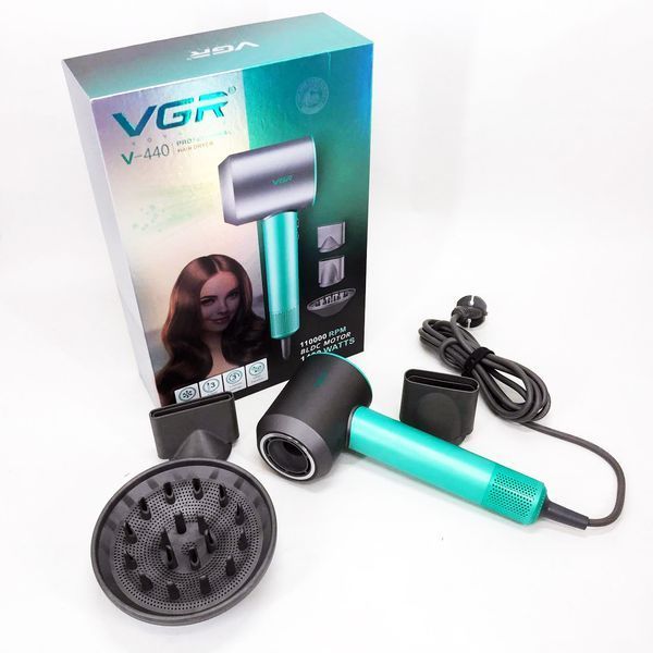 Фен профессиональный vgr v-440. цвет: зеленый 00014808 фото