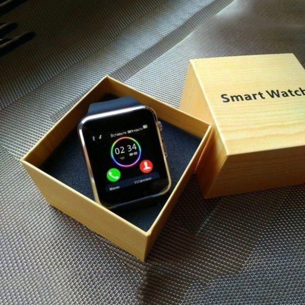 Смарт-часы Smart Watch A1 умные электронные со слотом под sim-карту + карту памяти micro-sd. Цвет: черный 00022423 фото